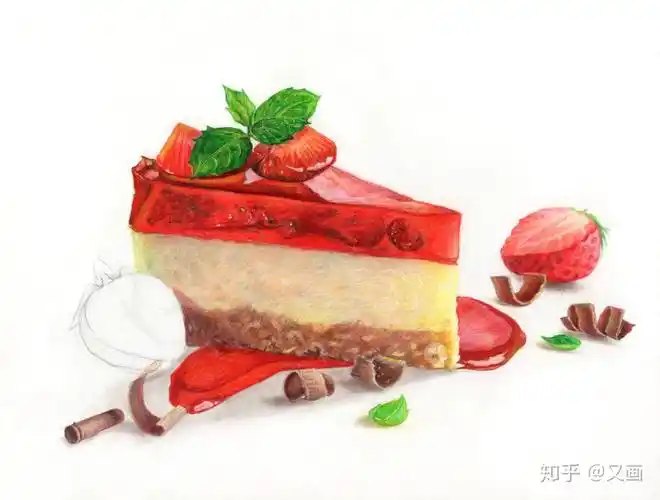 怎样用彩铅画写实美食