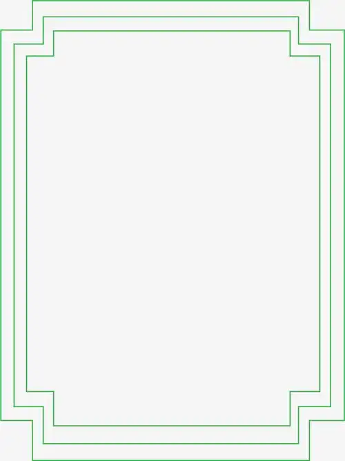矢量图清新绿边框