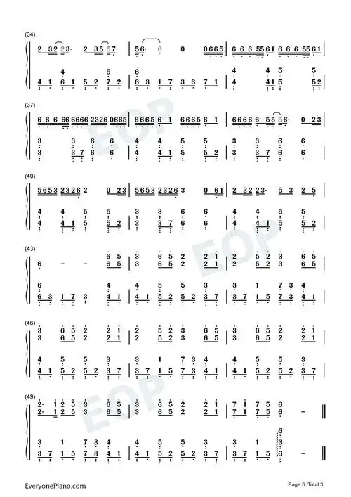 海底钢琴简谱-一支榴莲演唱-看谱啦