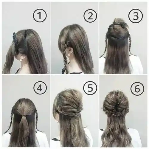 1,甜美淑女编发 如果你是少女软妹砸,偏爱甜美小清新,这款发型绝对为