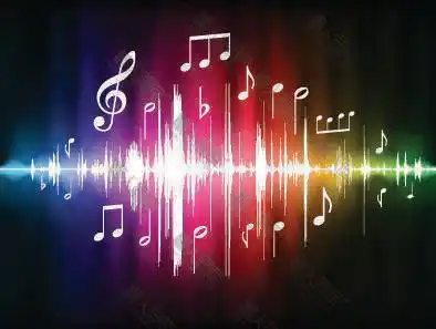 创意动感音符背景