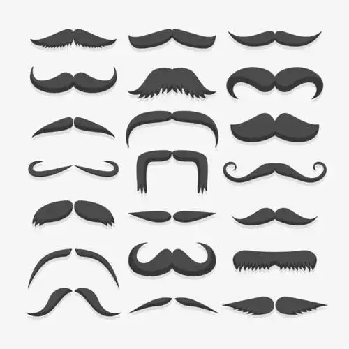 创意卡通胡子设计矢量图免抠素材免费下载_觅元素51yuansu.com