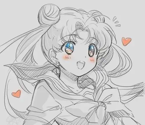 简笔画动漫粉色少女心头像动漫少女心头像简笔画动漫女动漫漫画少女