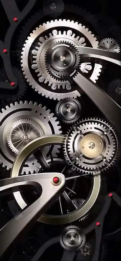 苹果4d立体感齿轮动态壁纸,livephoto原图