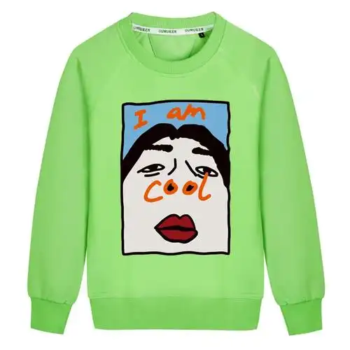 百搭港味户外年会我很酷cool亲子装卫衣大鼻孔圆领套衫男女孩童装