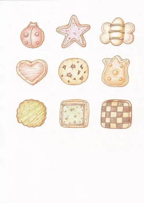 杯子饼干——彩铅步骤