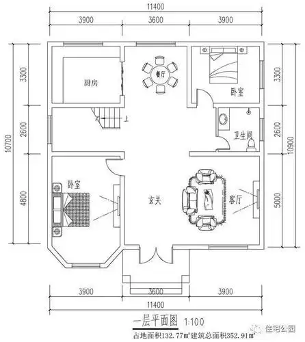 2块相同宅基地建起的农村房10x11米你更喜欢哪个样式