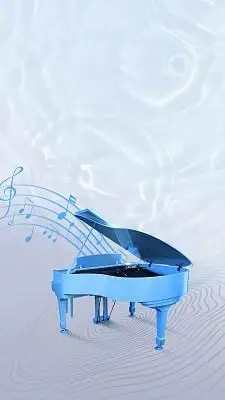 白色简约钢琴音乐会培训课程招生宣传手机海报背景
