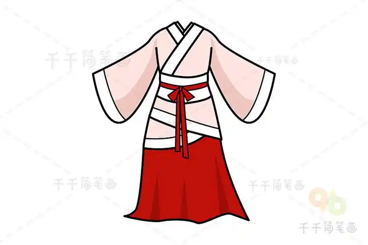 汉服的简笔画怎么画