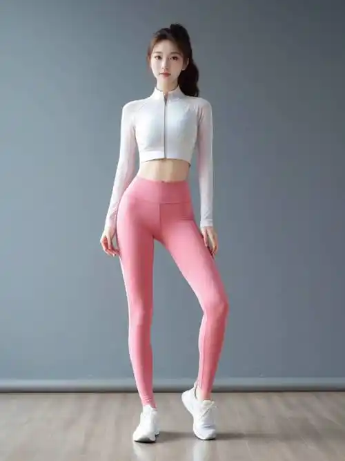 原创光影之下瑜伽的韵律充满青春活力的瑜伽姐姐