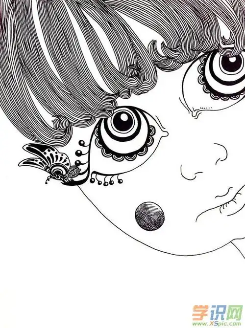 关于黑白人物装饰画素材