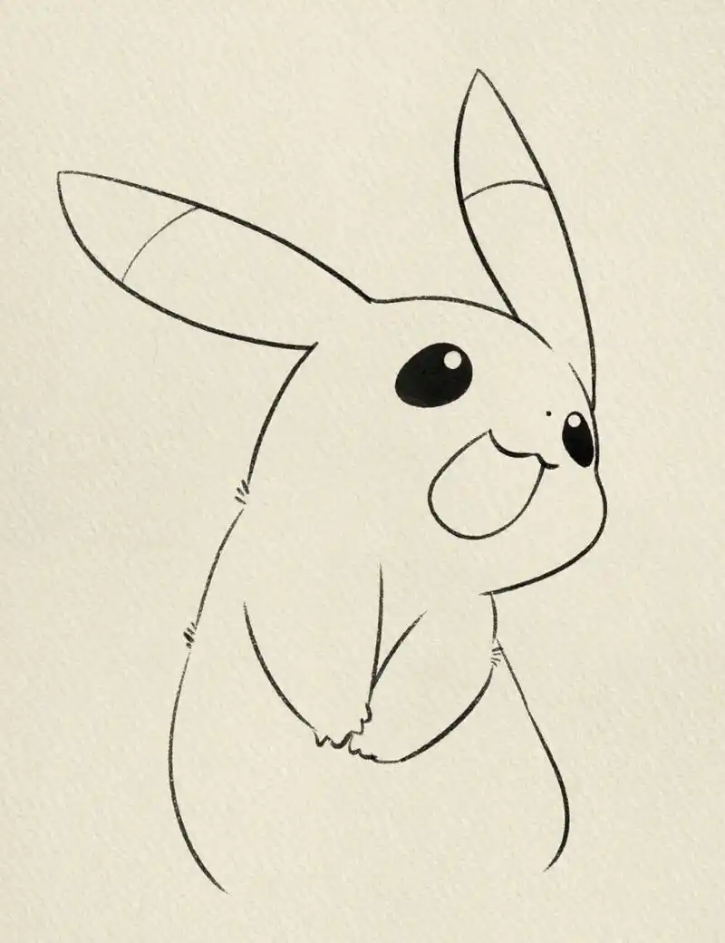 皮卡丘简笔画‖(83)