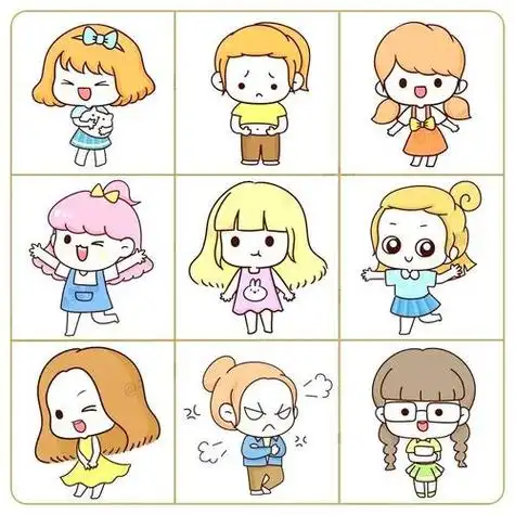 卡通简笔画可爱人物可爱