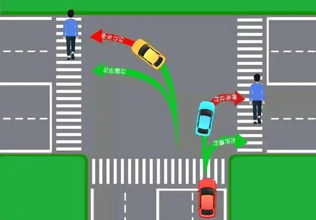 左转弯路口