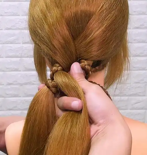 时尚编发造型适合10一12岁编发,小姑娘简单又漂亮马尾扎法