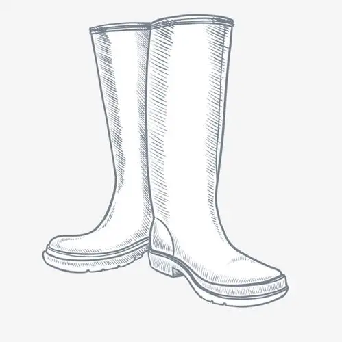 手绘矢量皮靴
