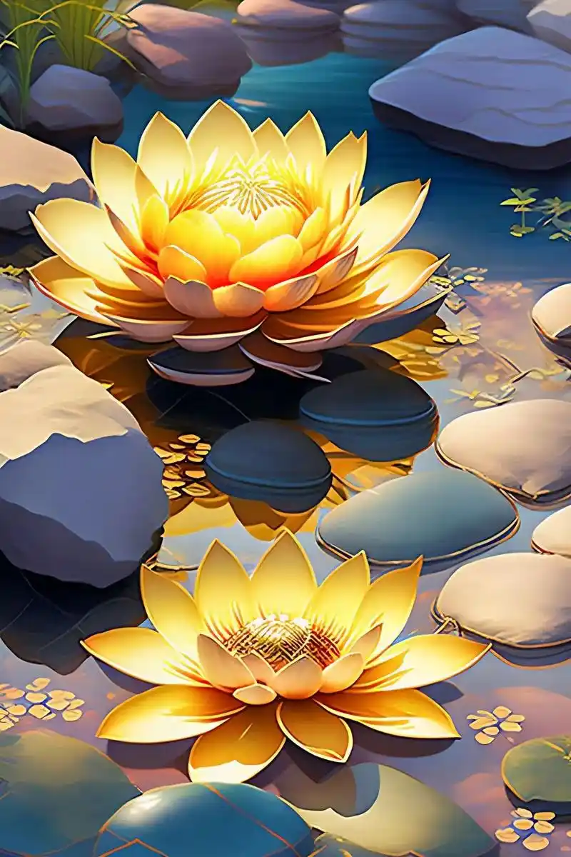 金色莲花,佛光普照,佛缘,2023试试这个壁纸! #ai绘画 - 抖音