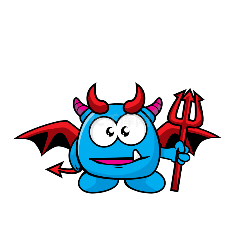 万圣节可爱小恶魔欢呼动图gif