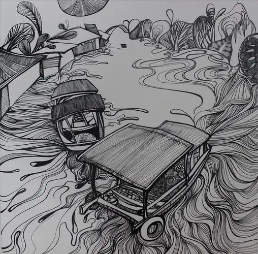 黑白装饰画|平面|图案|啡味 - 原创作品 - 站酷 (zcool)