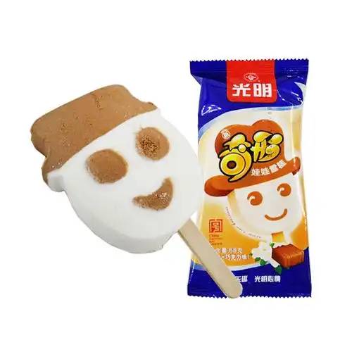 光明冰淇淋奇形娃娃雪糕小时候怀旧冰激凌冷饮香草冰淇淋