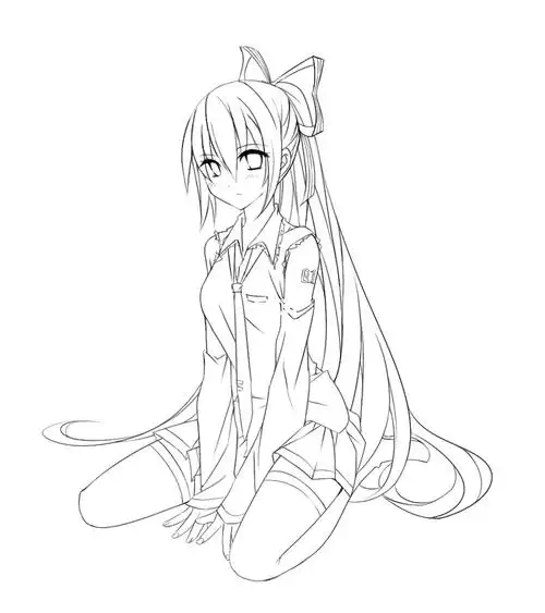 1000 二次元少女线稿素材|临摹太简单了!