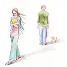 男女分手转身离开的图片 求!不要真人的!用来做校园封面的底图!