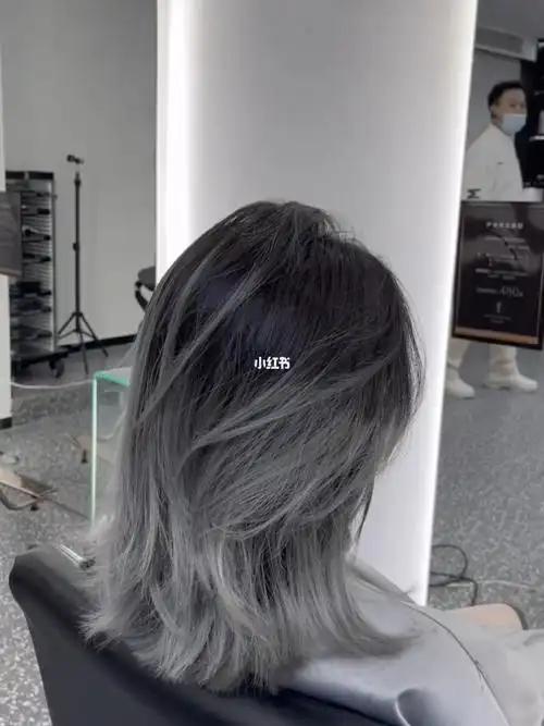 欧美画染欧美渐变染挑染黑灰色银灰色灰色