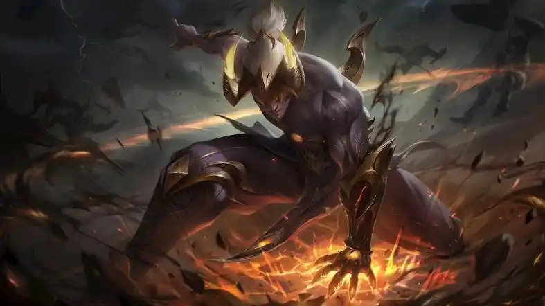 英雄联盟lol皮肤至臻黑夜使者李青瞎子盲僧皮肤原画