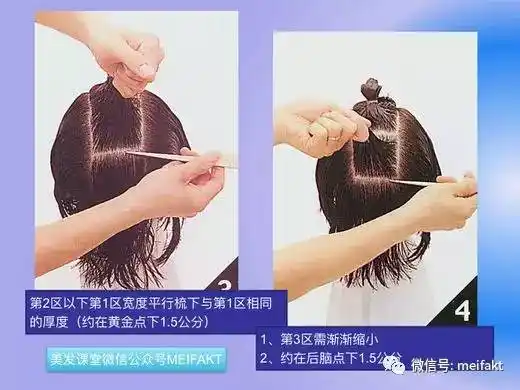 标准杠烫发分区【标准烫分操作图解】