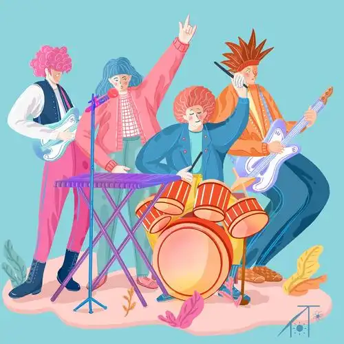 乐队组合|插画|商业插画|何不hebiu - 原创作品 - 站酷 (zcool)