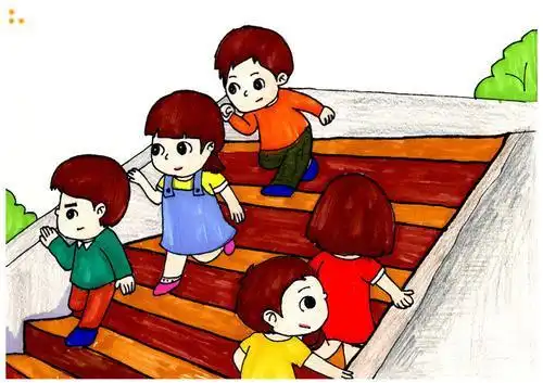 上下楼梯靠右走的手抄报手抄报图片大全