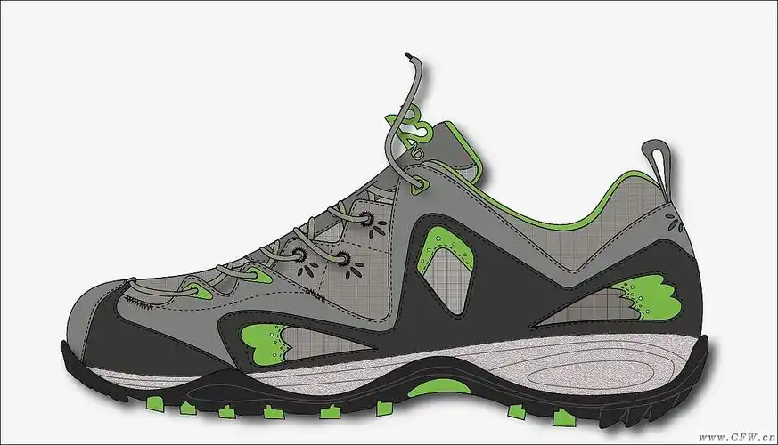 女徒步鞋设计稿作品-女徒步鞋设计稿款式图