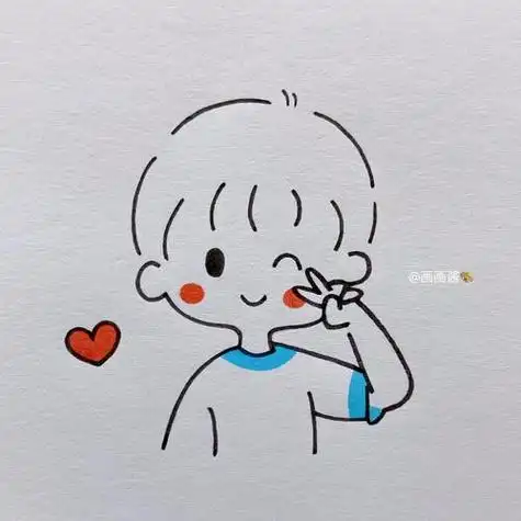 动漫里可爱的小男孩的简笔画