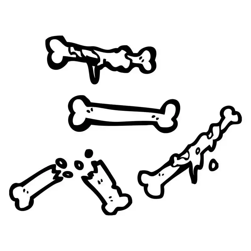 怪异的万圣节骨头,矢量,怪异的万圣节骨头卡通白色背景上