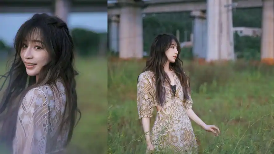 王心凌晒周末户外随拍 长裙翩翩文艺范美少女#有颜有趣