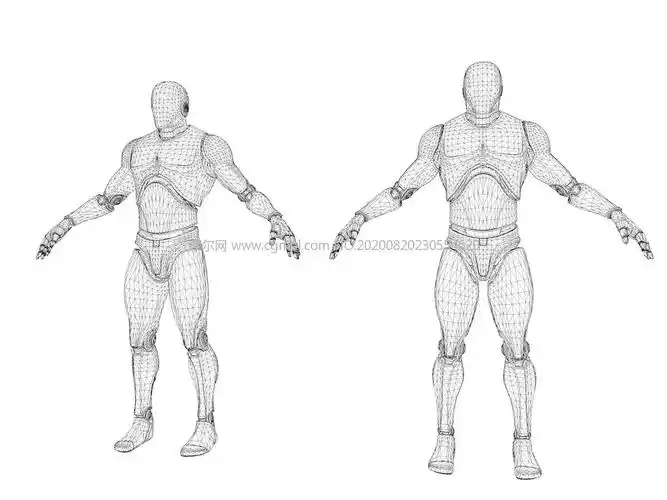 机械人体外甲c4d模型