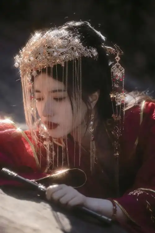 胡嘉欣古风红衣大片上线