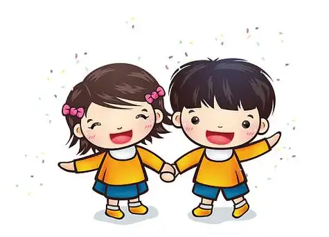 手牵手的男孩女孩png