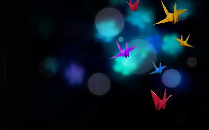 千纸鹤桌面背景图片