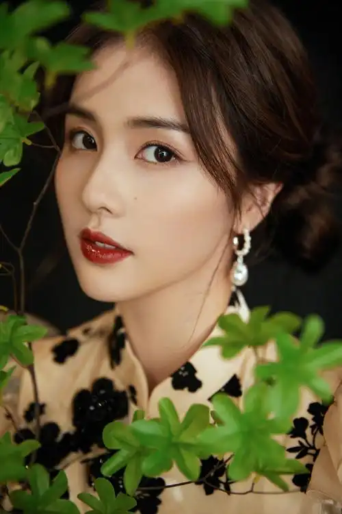 白鹿国风造型写真释出 扎双丸子头可爱满分