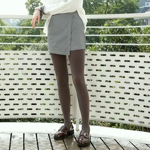 春秋新款竖条微压力显瘦腿连裤袜女日系弹力中厚天鹅绒打底裤外穿