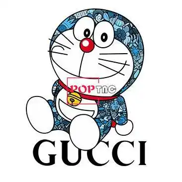 卡通动漫哆啦a梦字母gucci印花图案服装裁片t恤卫衣烫图印花花型素材