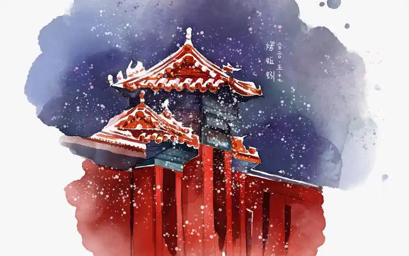 【ipad手绘】ipad水彩的逼真画法/故宫水彩画/临摹:皮卡秋/工具:ipad