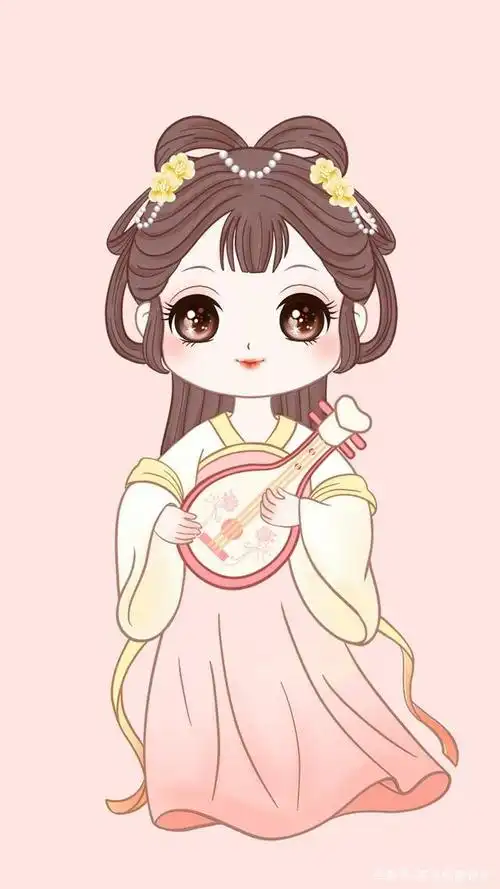 卡通设计之古风少女