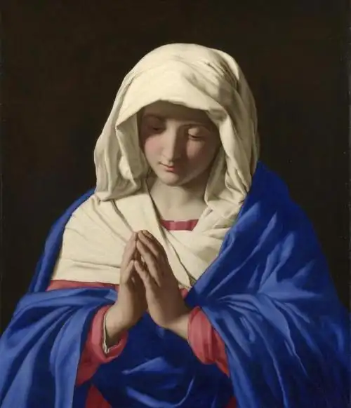 的装饰装修 素材模板下载,本次装饰装修 作品主题是 少女祈祷油画图片