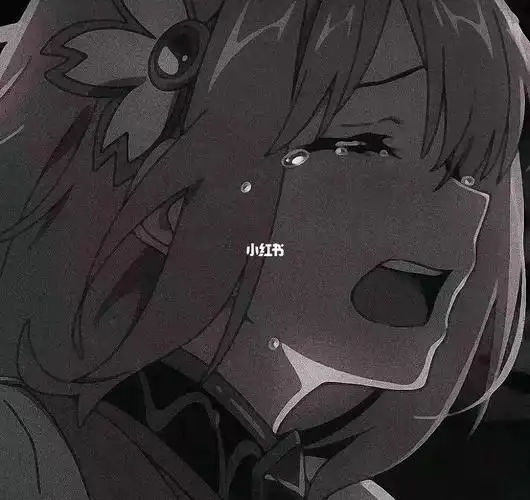 流泪丧气抑郁女生头像动漫