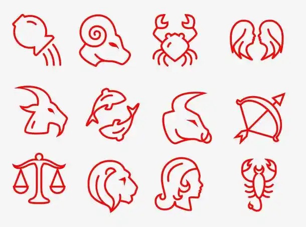 简洁线条12星座