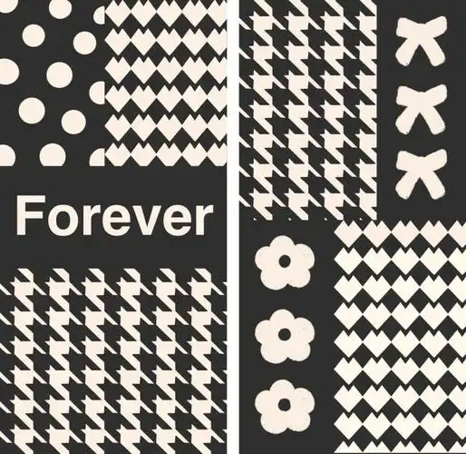 原创手机壁纸38黑白拼接