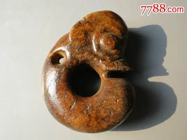 老货高古玉老玉红山文化玉猪龙