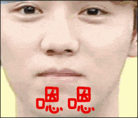 鹿晗抿嘴点头眨眼gif动图_动态图_表情包下载_soogif